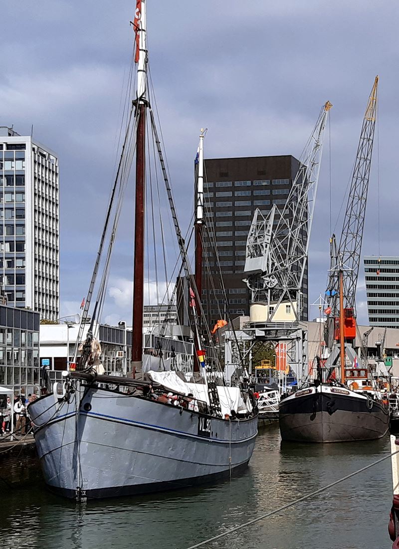 Museumschip de Balder op bezoek in Rotterdam