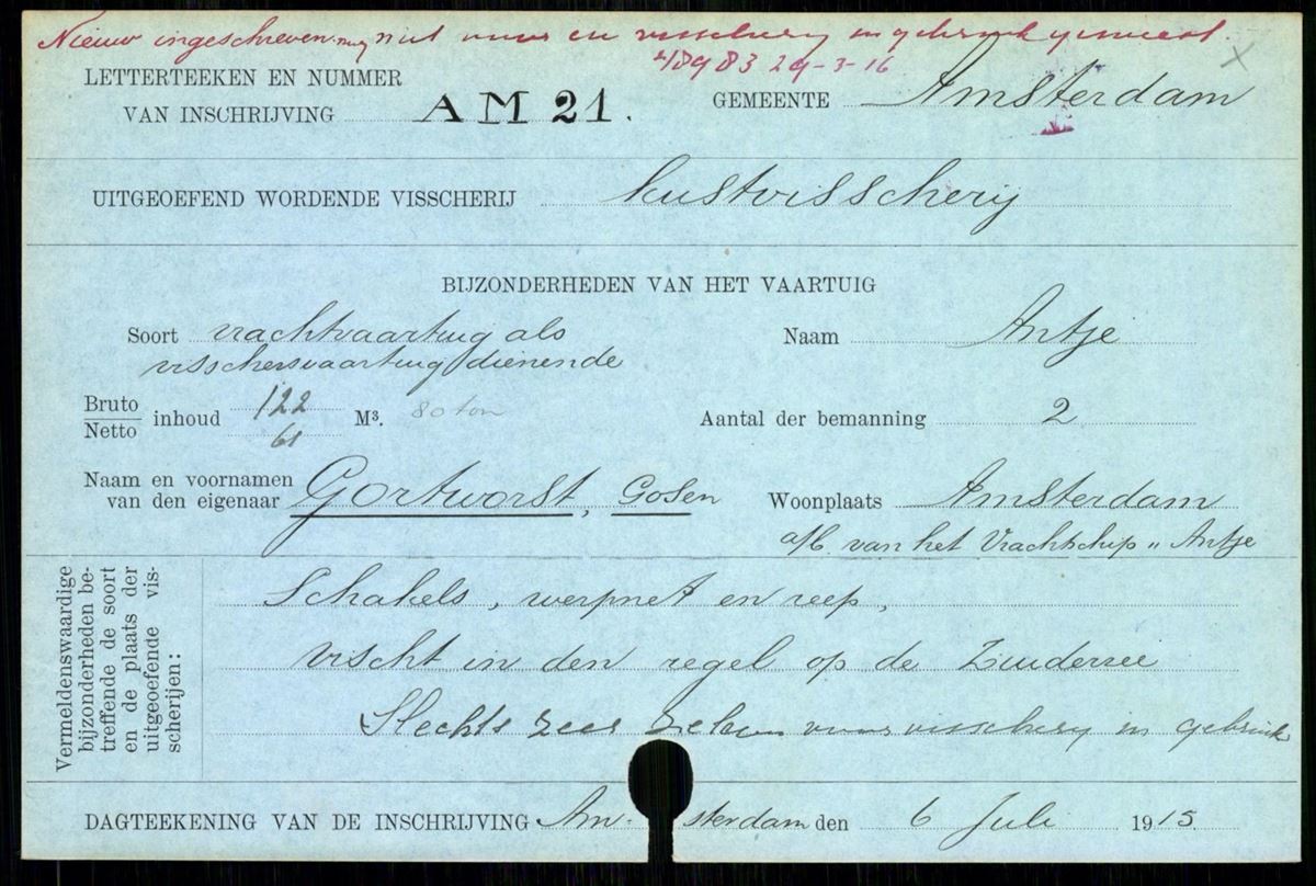 Het Centraal Visserijregister nu (deels) online raadpleegbaar