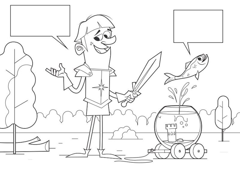 Kleurplaat Ridder Rick